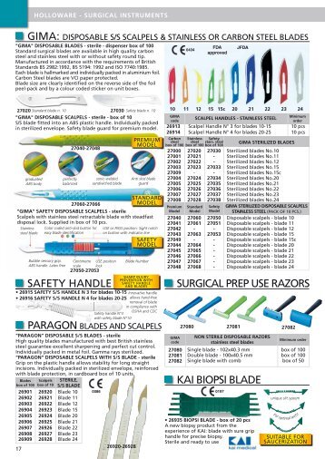 holloware - surgical instruments - Gima