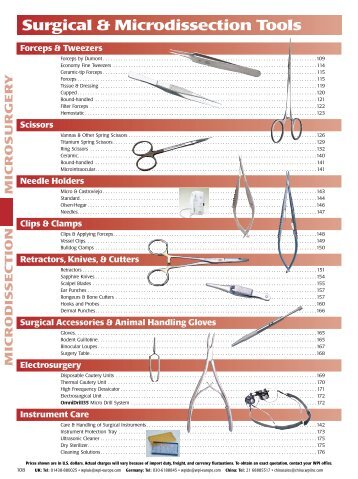Surgical & Microdissection Tools - Experimetria