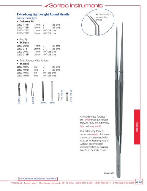 Thoracic Cardiovascular Surgical Instrumentation - Sontec Instruments