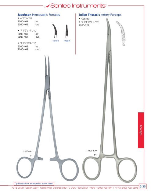 Thoracic Cardiovascular Surgical Instrumentation - Sontec Instruments