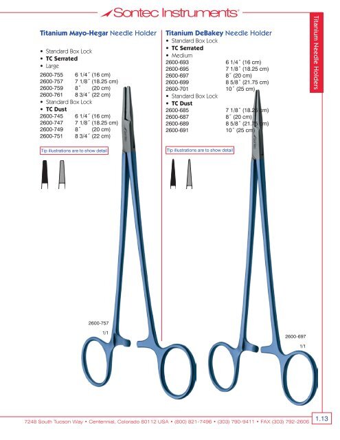 Thoracic Cardiovascular Surgical Instrumentation - Sontec Instruments