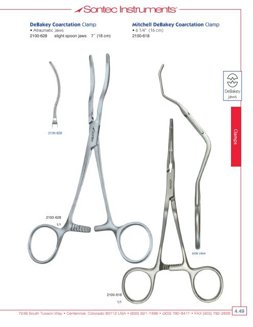 Thoracic Cardiovascular Surgical Instrumentation - Sontec Instruments