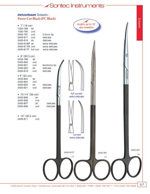 Thoracic Cardiovascular Surgical Instrumentation - Sontec Instruments