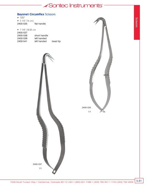 Thoracic Cardiovascular Surgical Instrumentation - Sontec Instruments