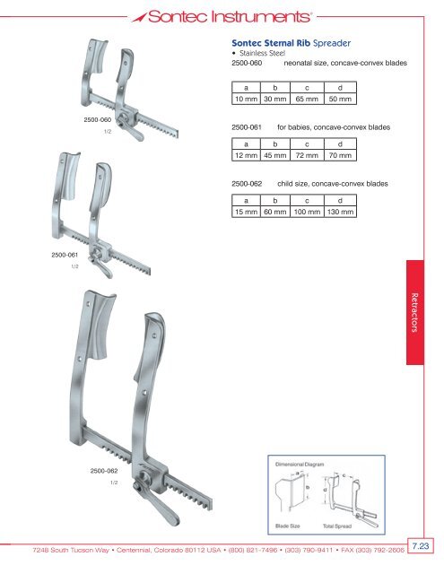 Thoracic Cardiovascular Surgical Instrumentation - Sontec Instruments