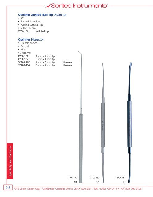 Thoracic Cardiovascular Surgical Instrumentation - Sontec Instruments