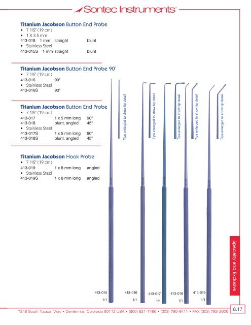 Thoracic Cardiovascular Surgical Instrumentation - Sontec Instruments