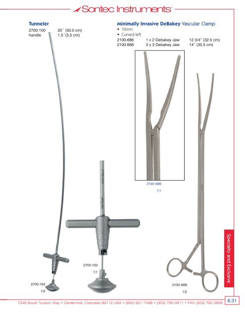 Thoracic Cardiovascular Surgical Instrumentation - Sontec Instruments