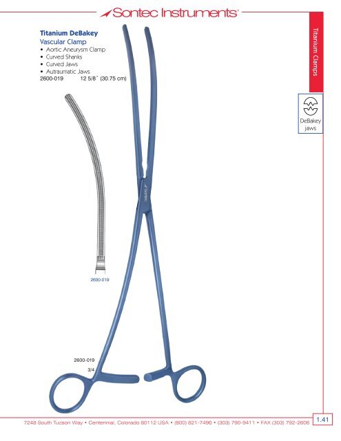 Thoracic Cardiovascular Surgical Instrumentation - Sontec Instruments