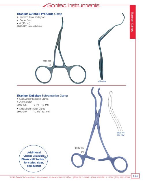 Thoracic Cardiovascular Surgical Instrumentation - Sontec Instruments