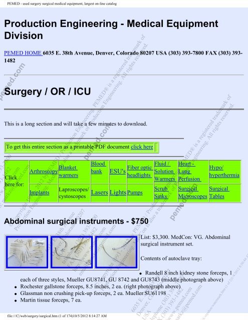 Arthrocare Wand Chart