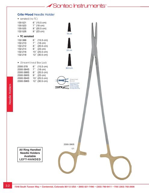 Plastic/ENT Surgical Instrumentation - Sontec Instruments