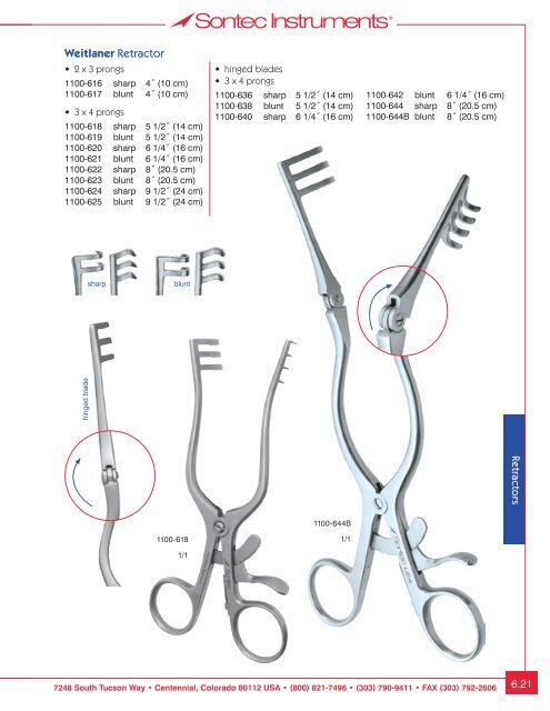 Plastic/ENT Surgical Instrumentation - Sontec Instruments