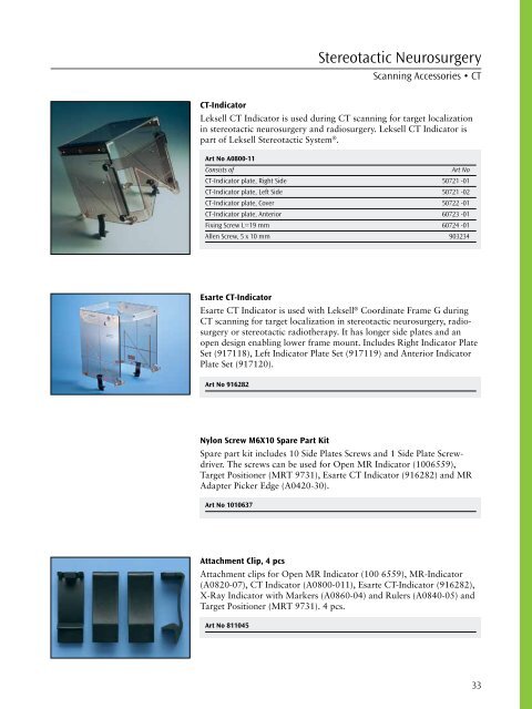 Intra-operatIve ImagIng Stereotactic NeuroSurgery ELEKTA ... - Rta