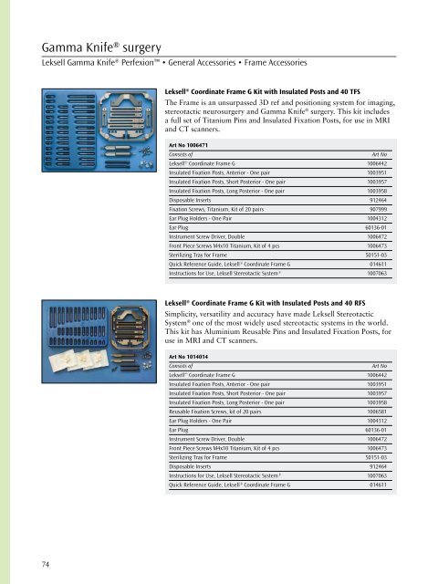 Intra-operatIve ImagIng Stereotactic NeuroSurgery ELEKTA ... - Rta