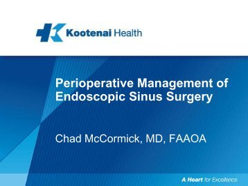 Perioperative Management of Endoscopic Sinus Surgery (pdf) - npana