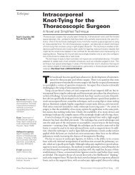Intracorporeal Knot-Tying for the Thoracoscopic Surgeon