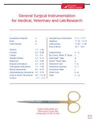 General Surgical Instrumentation for Medical, Veterinary and Lab ...