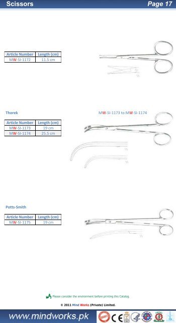 Surgical Instruments Catalogue - Mind Works (Private) Limited.