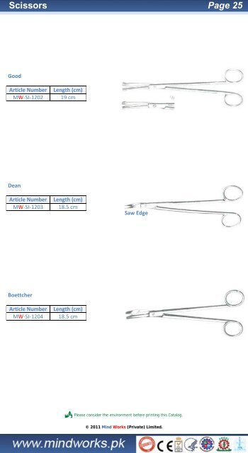 Surgical Instruments Catalogue - Mind Works (Private) Limited.