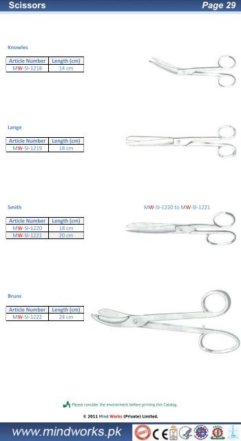 Surgical Instruments Catalogue - Mind Works (Private) Limited.