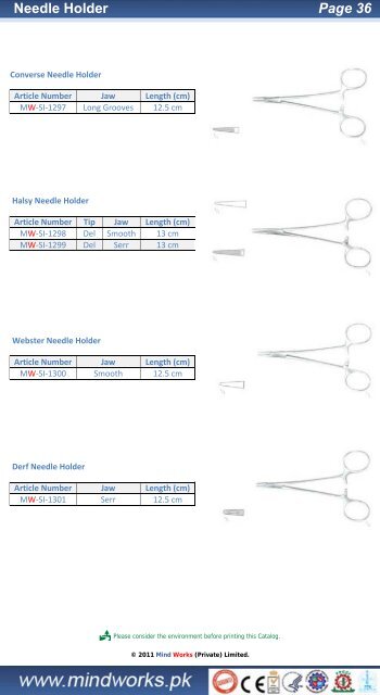 Surgical Instruments Catalogue - Mind Works (Private) Limited.