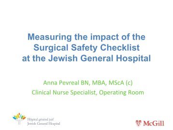 The Surgical Safety Checklist - Safer Healthcare Now!