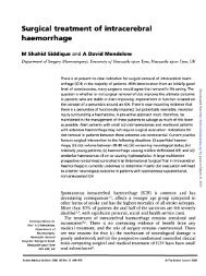 Surgical treatment of intracerebral haemorrhage - British Medical ...