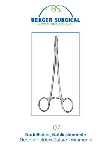 Nadelhalter, Nahtinstrumente Needle Holders ... - Berger Surgical