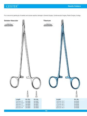 Needle Holders Geister-Vascular Titanium