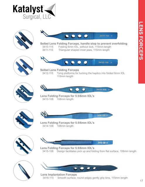 Ophthalmic Instrument Catalog 2012 - KatalystSurgical