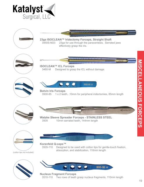 Ophthalmic Instrument Catalog 2012 - KatalystSurgical