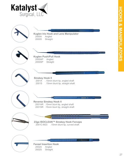 Ophthalmic Instrument Catalog 2012 - KatalystSurgical