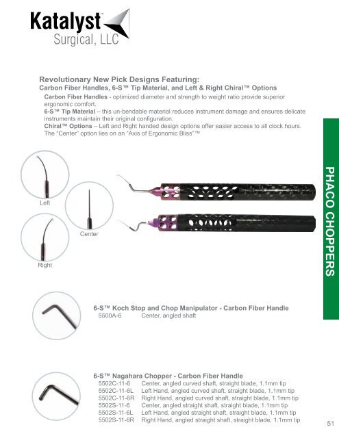 Ophthalmic Instrument Catalog 2012 - KatalystSurgical