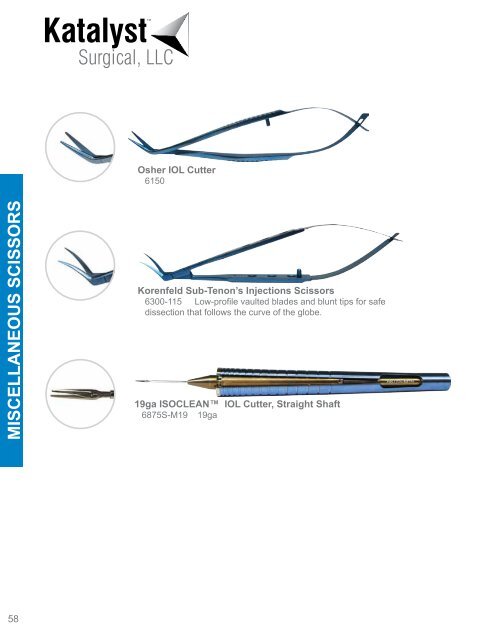 Ophthalmic Instrument Catalog 2012 - KatalystSurgical