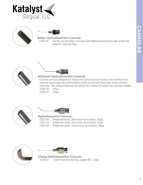 Ophthalmic Instrument Catalog 2012 - KatalystSurgical