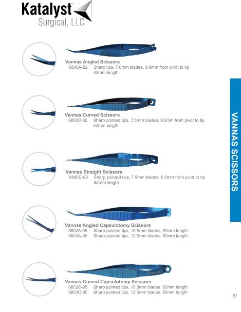 Ophthalmic Instrument Catalog 2012 - KatalystSurgical