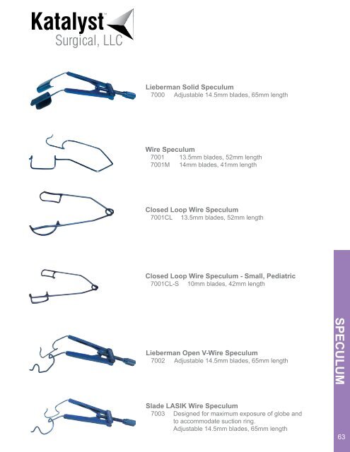 Ophthalmic Instrument Catalog 2012 - KatalystSurgical