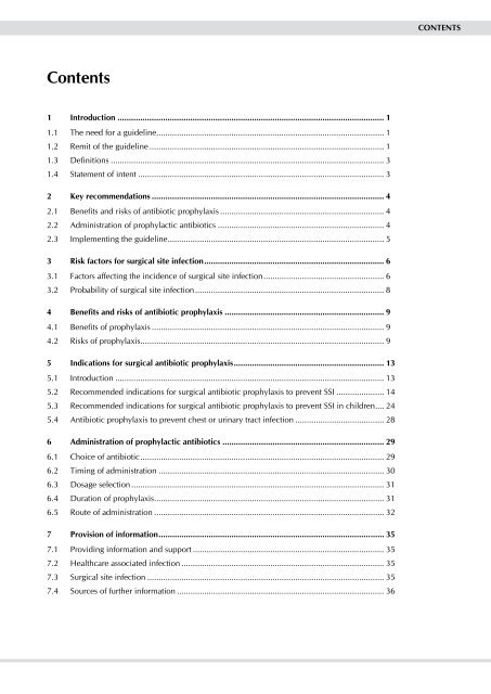 Antibiotic prophylaxis in surgery. (SIGN Guideline No 104)