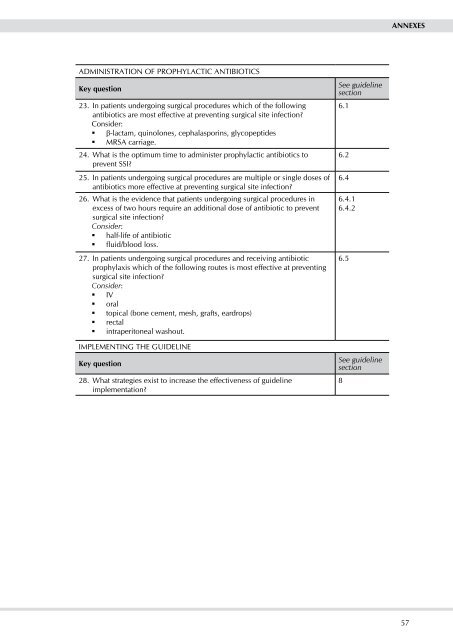 Antibiotic prophylaxis in surgery. (SIGN Guideline No 104)