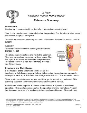 Incisional, Ventral Hernia Repair