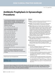 Antibiotic Prophylaxis in Gynaecologic Procedures - SOGC