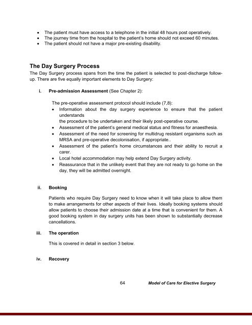 Elective Surgery Programme Implementation Support Guide