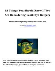 12 Things You Should Know If You Are - LASIK Complications