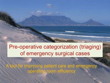 Categorization and prioritization of emergency surgical cases