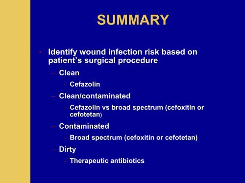 SURGICAL ANTIBIOTIC PROPHYLAXIS