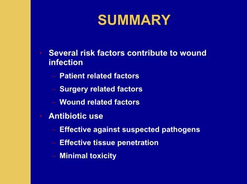 SURGICAL ANTIBIOTIC PROPHYLAXIS