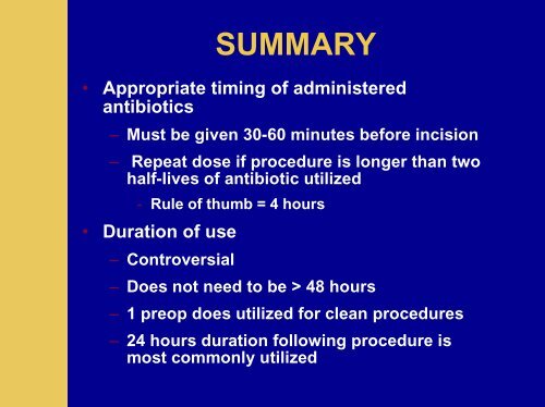 SURGICAL ANTIBIOTIC PROPHYLAXIS