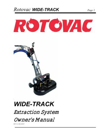 wide-track - Carpet Cleaning Equipment