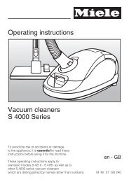 Operating instructions Vacuum cleaners S 4000 Series - Miele